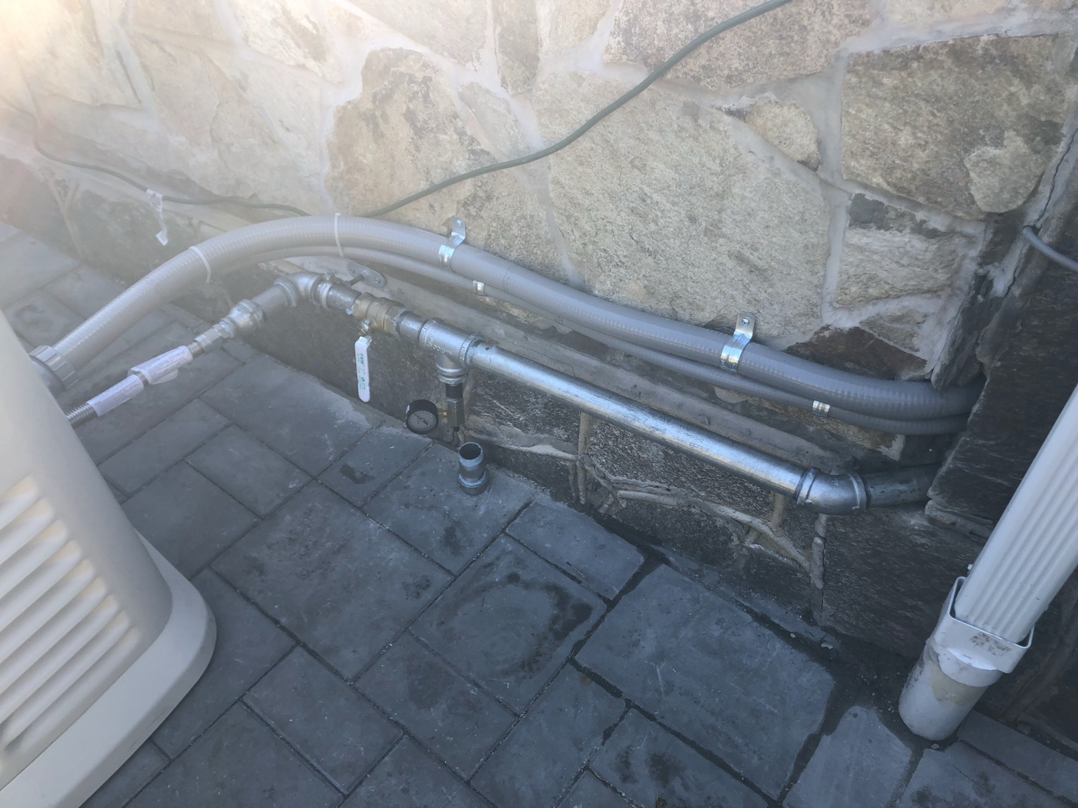 Exterior gas and utility piping