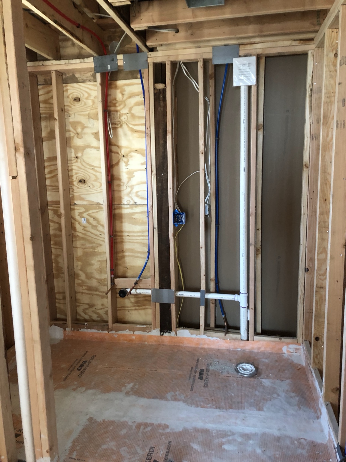 Bathroom rough plumbing